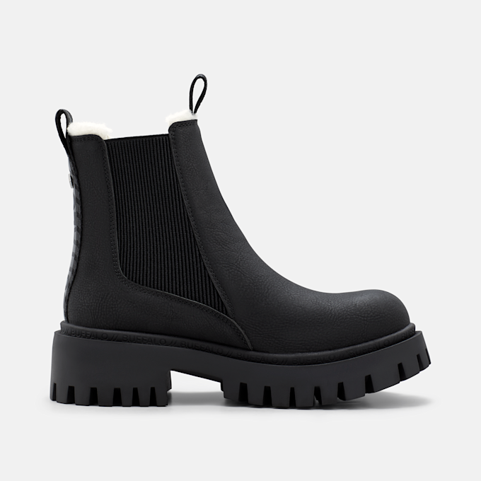 Buffalo ZANOS CHELSEA MID WARM - VEGAN NUBUCK Schwarz 105969 3
