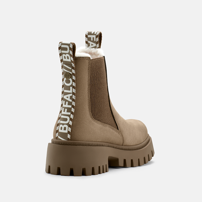 Buffalo ZANOS CHELSEA MID WARM - VEGAN NUBUCK Braun 105974 4