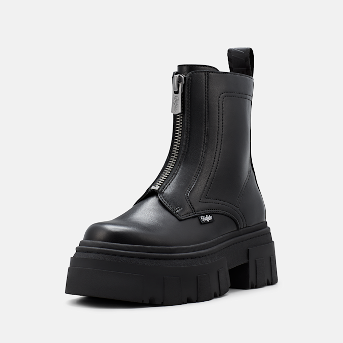 Buffalo ZARTO FRONT ZIP MID - VEGAN NAPPA Schwarz 105979 2