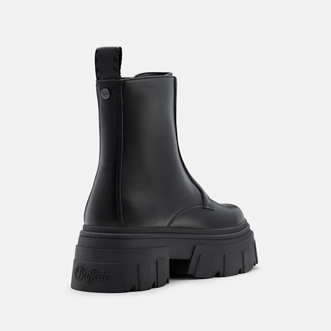 Buffalo ZARTO FRONT ZIP MID - VEGAN NAPPA Schwarz 105979 4