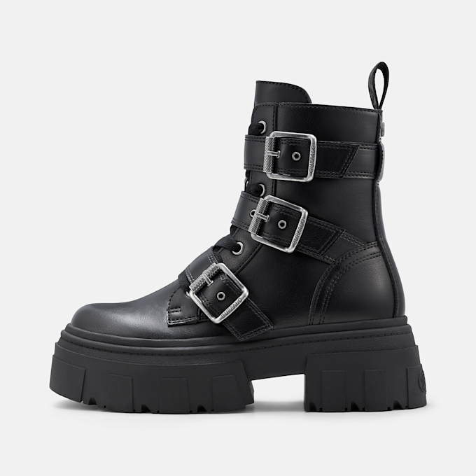 Buffalo ZARTO BOOT BUCKLE MID - VEGAN NAPPA Schwarz 105983 1