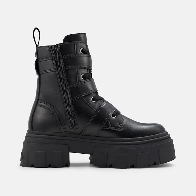 Buffalo ZARTO BOOT BUCKLE MID - VEGAN NAPPA Schwarz 105983 3