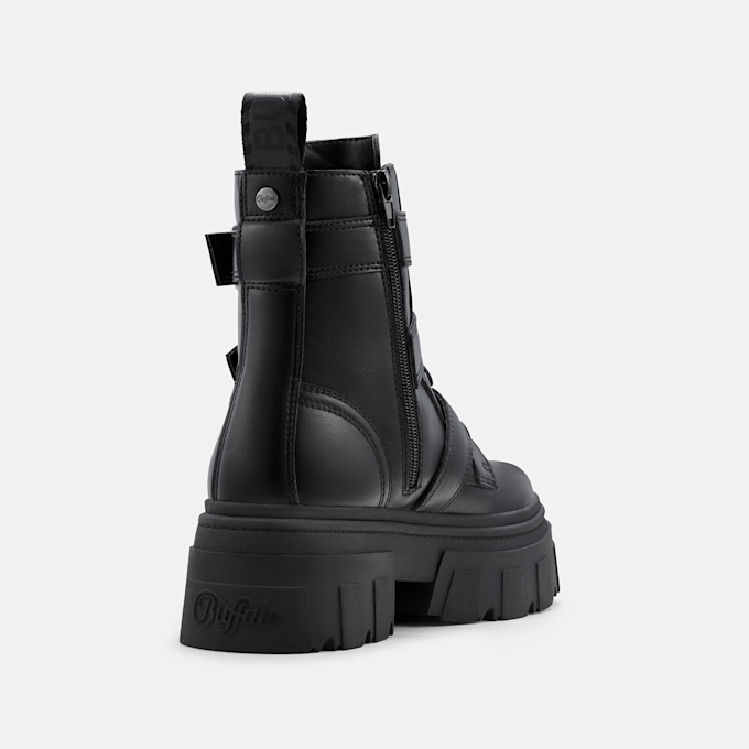 Buffalo ZARTO BOOT BUCKLE MID - VEGAN NAPPA negro 105983 4