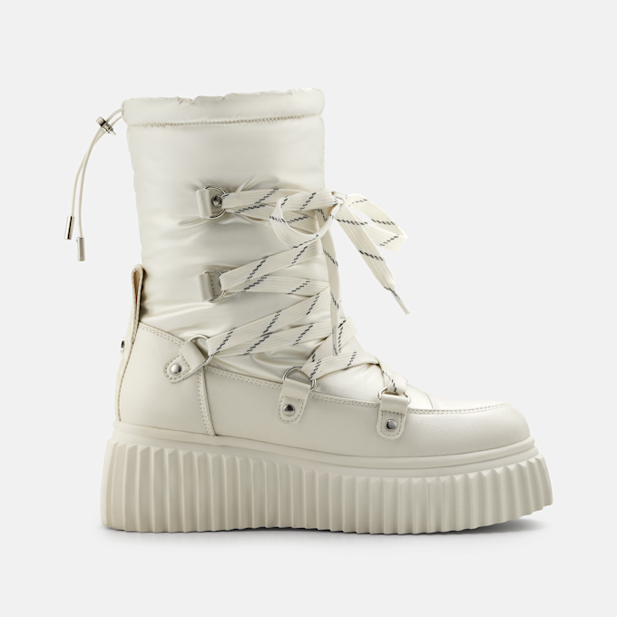 Buffalo ZAFIR PUFFER - VEGAN NAPPA/NYLON Bianco 106090 3