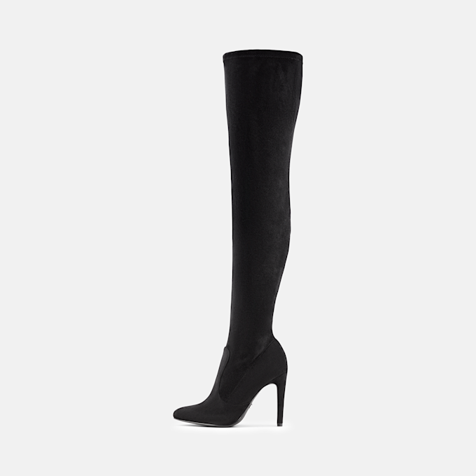 Buffalo ZARJORIE OVERKNEE - VEGAN SUEDE nero 106098 1