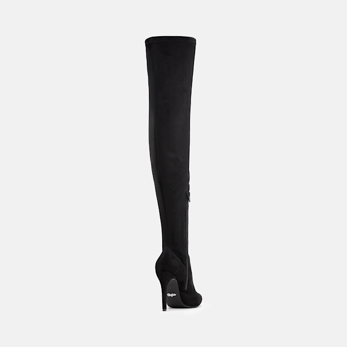 Buffalo ZARJORIE OVERKNEE - VEGAN SUEDE nero 106098 4