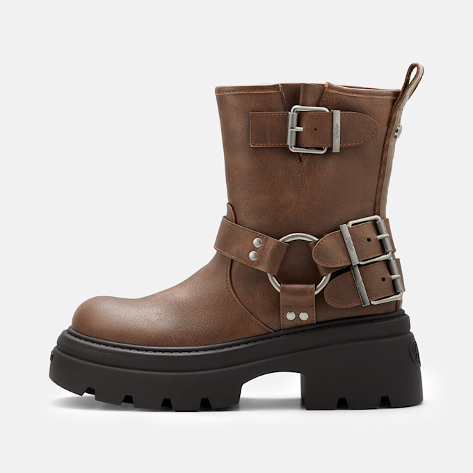 Buffalo ZAVEN BOOTIE BIKER - VEGAN NAPPA brown 106097 1