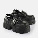 Buffalo Gospher Clog 厚底 ブラック Buy Buffalo Gospher Clog Snd in black in the BUFFALO® Shop