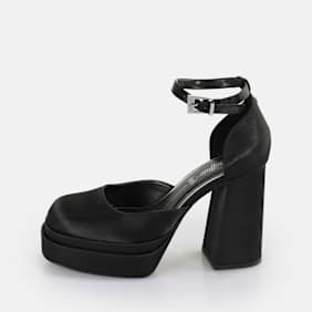 Buffalo MAY DORSAY - VEGAN SUEDE - BLACK/BROWN LEO negro