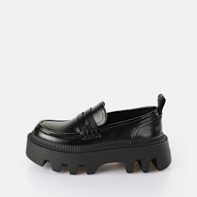 Buffalo Flora Loafer schwarz