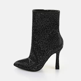 Buffalo LINDA ANKLE SHINE - VEGAN SATIN - BLACK nero
