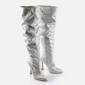 Buffalo Linda Boot Shine plata