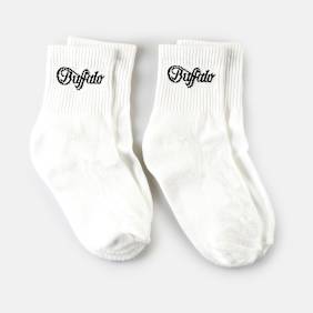 Buffalo Logo Quarter Chaussettes (2 Pack) blanc
