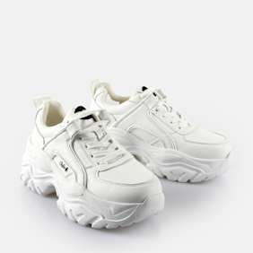 Buffalo GALACTICA - VEGAN NUBUCK - CREAM blanco