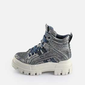 Buffalo ASPHA NC MID - VEGAN NUBUCK - KHAKI azul