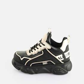 Buffalo CLD CHAI - VEGAN NAPPA/NUBUCK - BLACK/CREAM negro