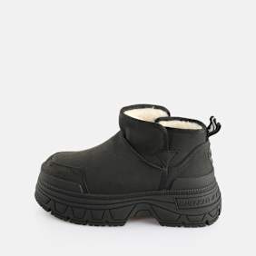 Buffalo Fusion Slip On Lo Warm schwarz