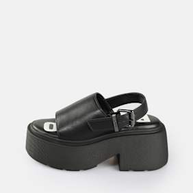 Buffalo Vicious Mule Sandal schwarz