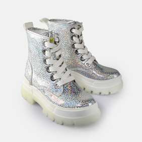 Buffalo Aspha Lace Up Hi argent