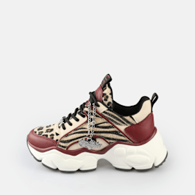 Buffalo Binary Glam baskets véganes, argenté beige