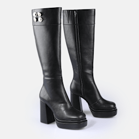 Buffalo MAY BOOT BTN - VEGAN NAPPA - BLACK negro