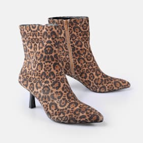 Buffalo WILLOW ANKLE BOOTIE - VEGAN SUEDE - BLACK/BEIGE LEO negro
