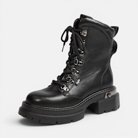 Buffalo VANTA LACE UP MID - VEGAN NAPPA black