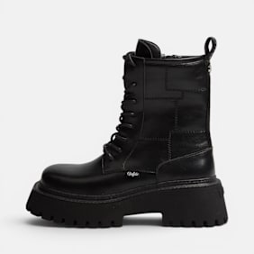 Buffalo STACY LACE UP MID - VEGAN NAPPA schwarz