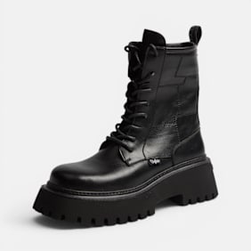 Buffalo STACY LACE UP MID - VEGAN NAPPA schwarz