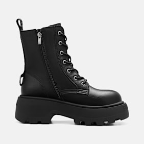 Buffalo PHANTOM LACE UP ZIP - VEGAN NAPPA black