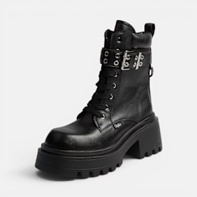 Buffalo LIV LACE UP MID - VEGAN NAPPA black