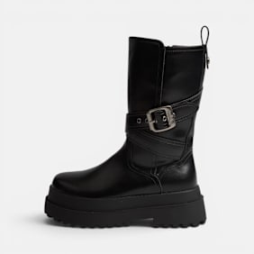 Buffalo PLUTO BIKER HI - VEGAN NAPPA Schwarz