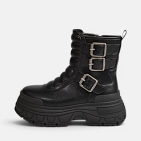 Buffalo FUSION BIKER MID - VEGAN NAPPA schwarz