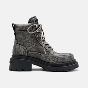 Buffalo JACK LACE UP MID - VEGAN NUBUCK grau