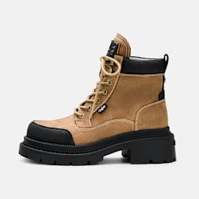 Buffalo JACK LACE UP MID - VEGAN NUBUCK beige