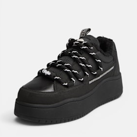Buffalo ARIYA LACE UP WARM LO - VEGAN NUBUK/NYLON black