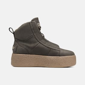 Buffalo JUKA LACE UP MID WARM - VEGAN NUBUCK Braun