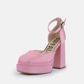 Buffalo Sandalo con tacco May Dorsay, vegan, rosso rosa