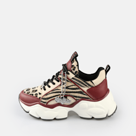Buffalo Binary Glam baskets véganes, argenté beige