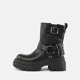 Buffalo Zaven Bootie Biker Nero
