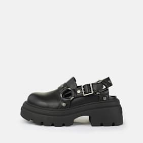 Buffalo Vega Clog Buckle nero