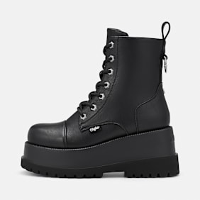Buffalo Stack Lace Up MID schwarz