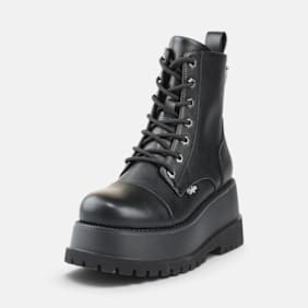 Buffalo Stack Lace Up MID noir