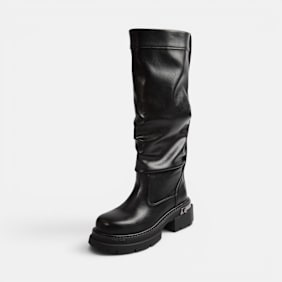 Buffalo VANTA PULL ON HI - VEGAN NAPPA black