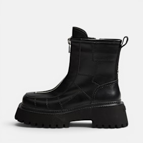 Buffalo STACY FRONT ZIP - VEGAN NAPPA negro