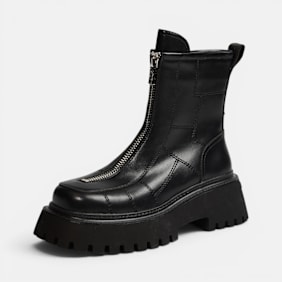 Buffalo STACY FRONT ZIP - VEGAN NAPPA Nero