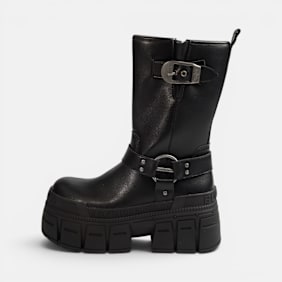 Buffalo GOSPHER BIKER MID- VEGAN NAPPA schwarz