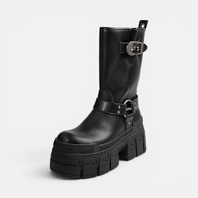 Buffalo GOSPHER BIKER MID- VEGAN NAPPA schwarz