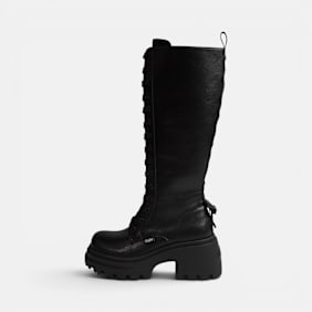 Buffalo BRAVR LACE UP HI - VEGAN NAPPA Nero