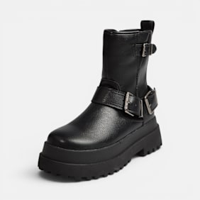 Buffalo PLUTO BIKER MID - VEGAN NAPPA negro